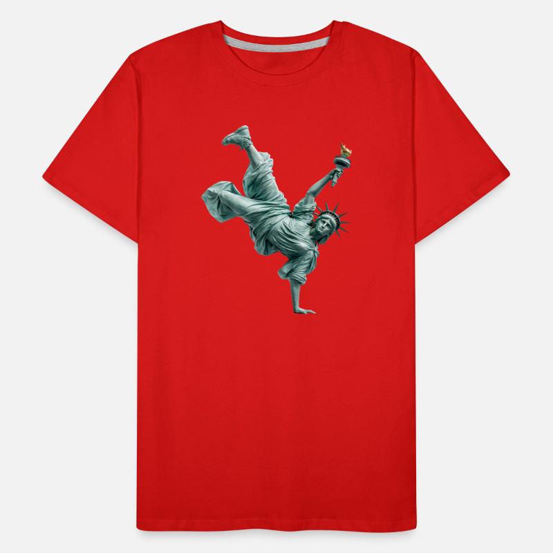 Freiheitsstatue Breakdancing Männer Premium Bio T-Shirt