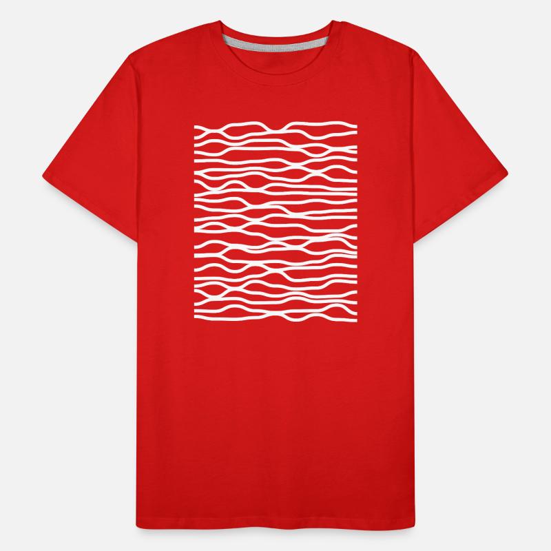Zebra Wave Stripe Pattern Men's Premium Organic T-Shirt