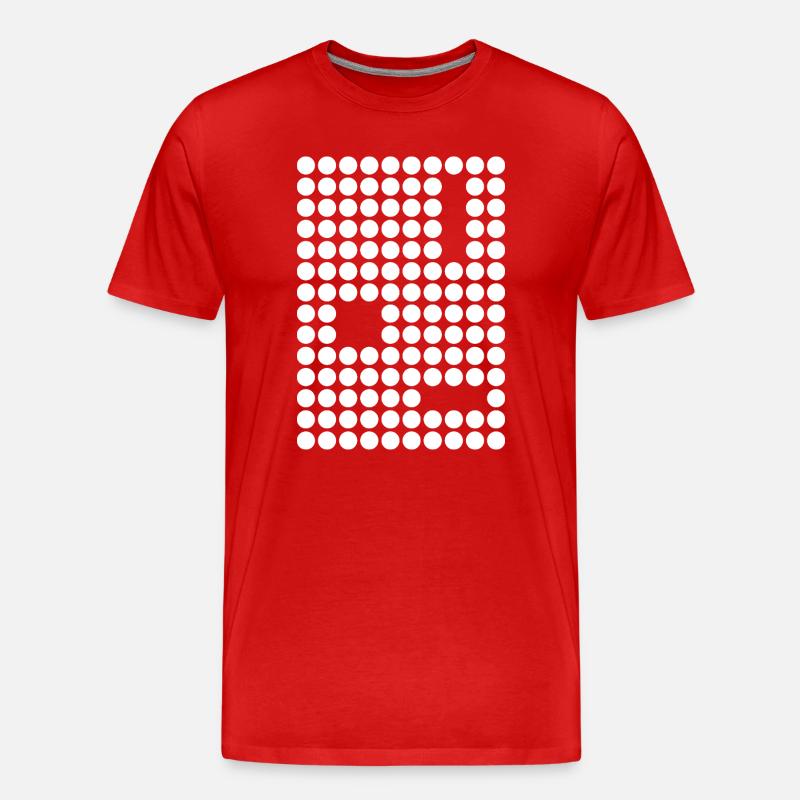 Dot-Mosaik-Geometrisches Raster - Männer Premium Bio T-Shirt - Rot