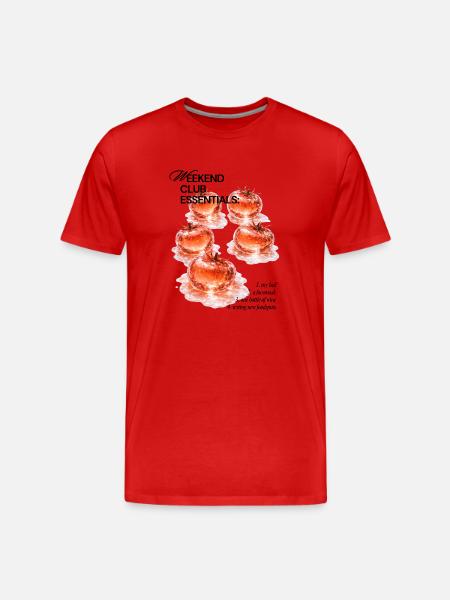 Weekend Club Essentials - Men's Premium Organic T-Shirt - red