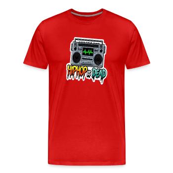 Boombox Graffiti HipHop ist tot - Männer Premium Bio T-Shirt - Rot - Vorne - Damien (186cm)
