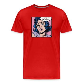 Why is it so cold? - Men's Premium Organic T-Shirt - red - Front - Damien (186cm)