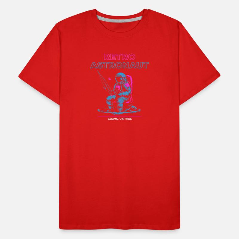 Retro Astronaut Men's Premium Organic T-Shirt