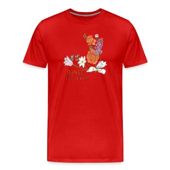 Blumenstrauß Danke - Männer Premium Bio T-Shirt - Rot - Vorne - Damien (186cm)