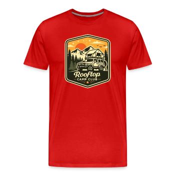 Camping Shirt für Dachzelt Offroad Fans - Männer Premium Bio T-Shirt - Rot - Vorne - Damien (186cm)