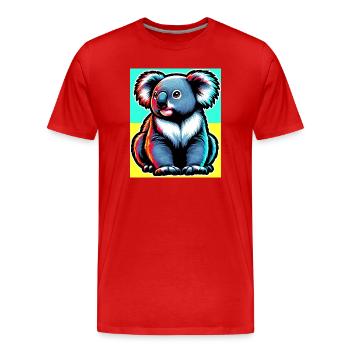 Koala - T-shirt bio Premium Homme - rouge - Devant - Damien (186cm)