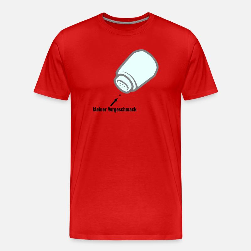 kleiner Vorgeschmack - Männer Premium Bio T-Shirt - Rot