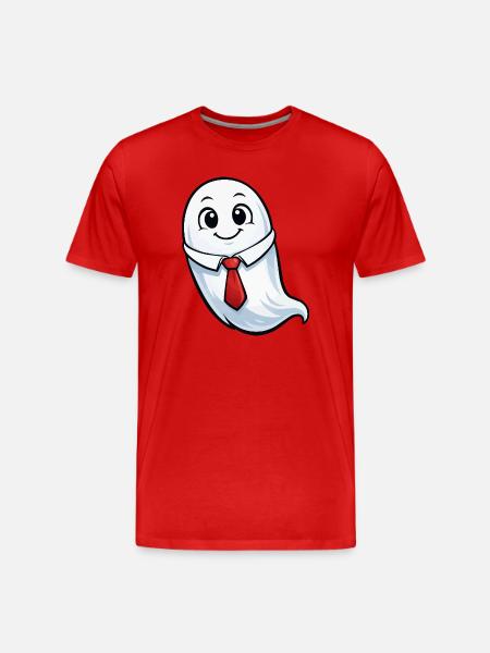 Talking ghost in suit - Men's Premium Organic T-Shirt - red