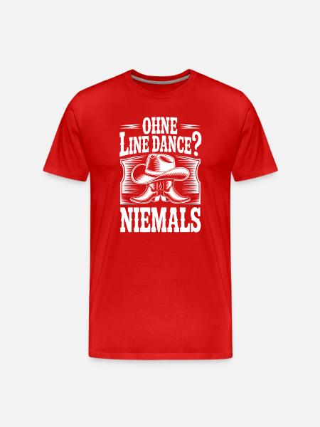 Line Dance Passion - Männer Premium Bio T-Shirt - Rot