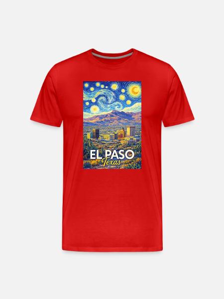 El Paso, Texas - Men's Premium Organic T-Shirt - red