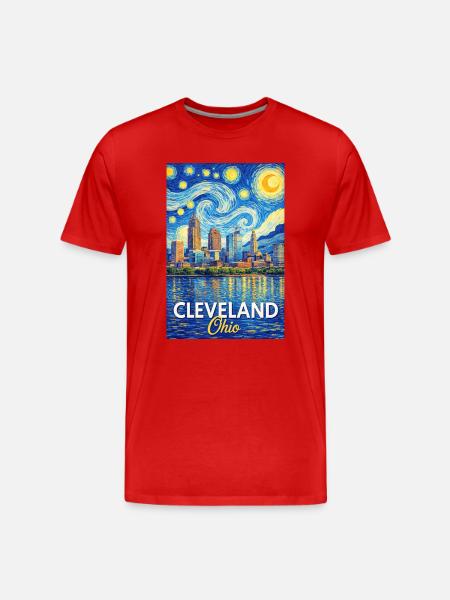 Cleveland, Ohio - Men's Premium Organic T-Shirt - red