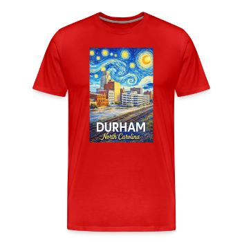 Durham, North Carolina - Männer Premium Bio T-Shirt - Rot - Vorne - Damien (186cm)