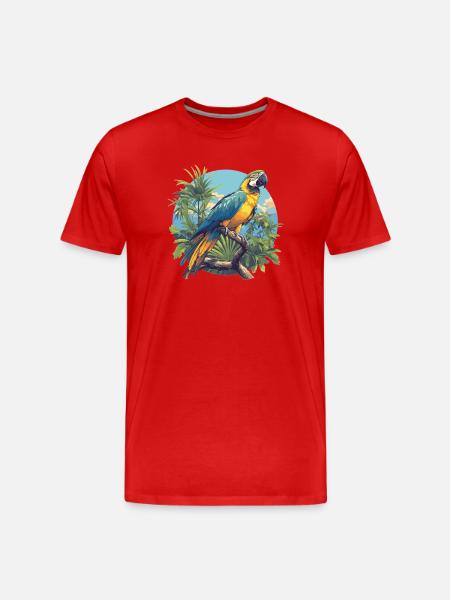 Macaw's Era - Men's Premium Organic T-Shirt - red