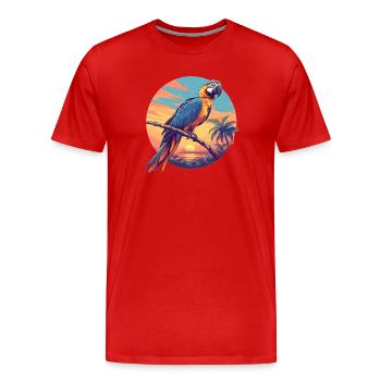 Aras Ara - Männer Premium Bio T-Shirt - Rot - Vorne - Damien (186cm)