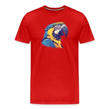 Aras Ara - Männer Premium Bio T-Shirt - Rot - Vorne - Damien (186cm)
