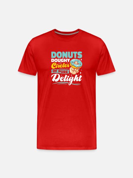 Restauration rapide en donuts - T-shirt bio Premium Homme - rouge