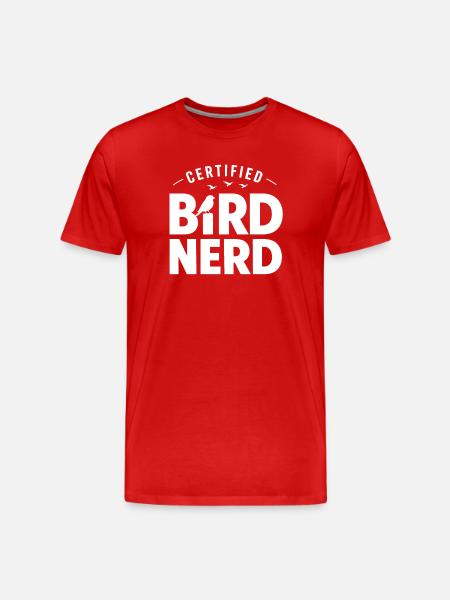 Observation des oiseaux Ornithologue Nerd - T-shirt bio Premium Homme - rouge