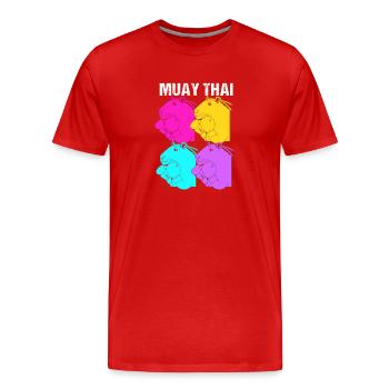 Thai boxing Kickboxer Kickboxing Muay thai - Männer Premium Bio T-Shirt - Rot - Vorne - Damien (186cm)
