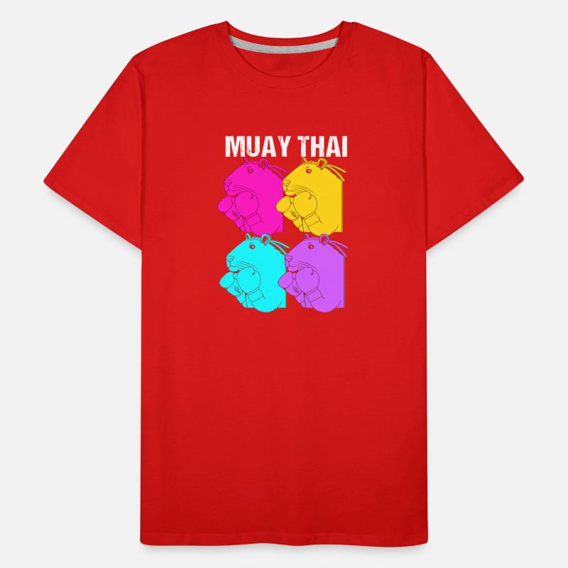 Boxe thaïlandaise kickboxer kickboxing Muay thaï T-shirt bio Premium Homme