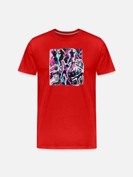 90s Retro Party - Men's Premium Organic T-Shirt - red