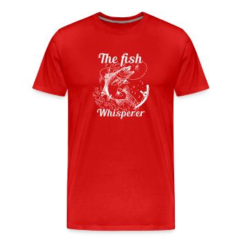 The Fish Whisperer – Funny Angler Saying - Men's Premium Organic T-Shirt - red - Front - Damien (186cm)