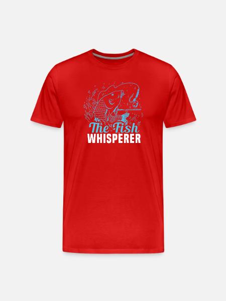 The Fish Whisperer – Funny Angler Saying - Men's Premium Organic T-Shirt - red