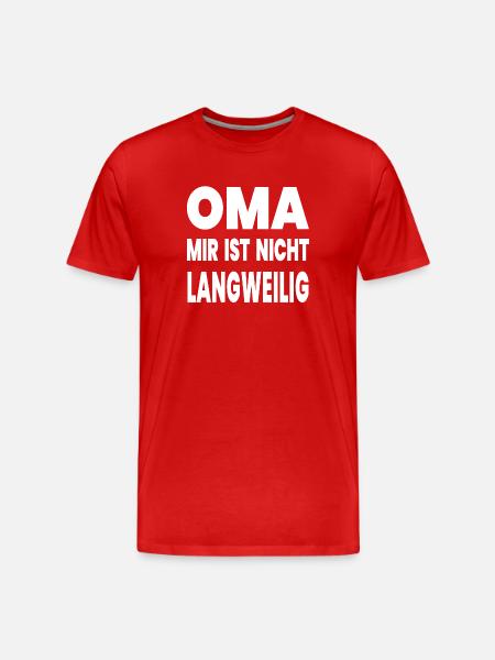 Oma - Männer Premium Bio T-Shirt - Rot