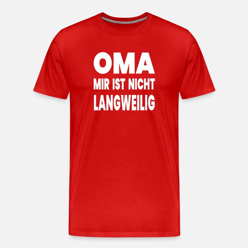 Oma - Männer Premium Bio T-Shirt - Rot