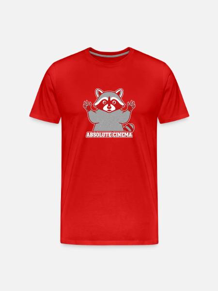 Waschbär Kino Absolut Cinema - Men's Premium Organic T-Shirt - red