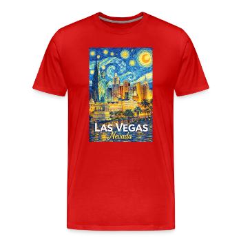 Las Vegas Nevada - T-shirt bio Premium Homme - rouge - Devant - Damien (186cm)