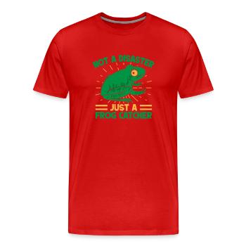 Frog Catcher Not A Disaster Frog - Men's Premium Organic T-Shirt - red - Front - Damien (186cm)