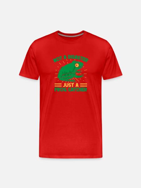Frog Catcher Not A Disaster Frog - Men's Premium Organic T-Shirt - red