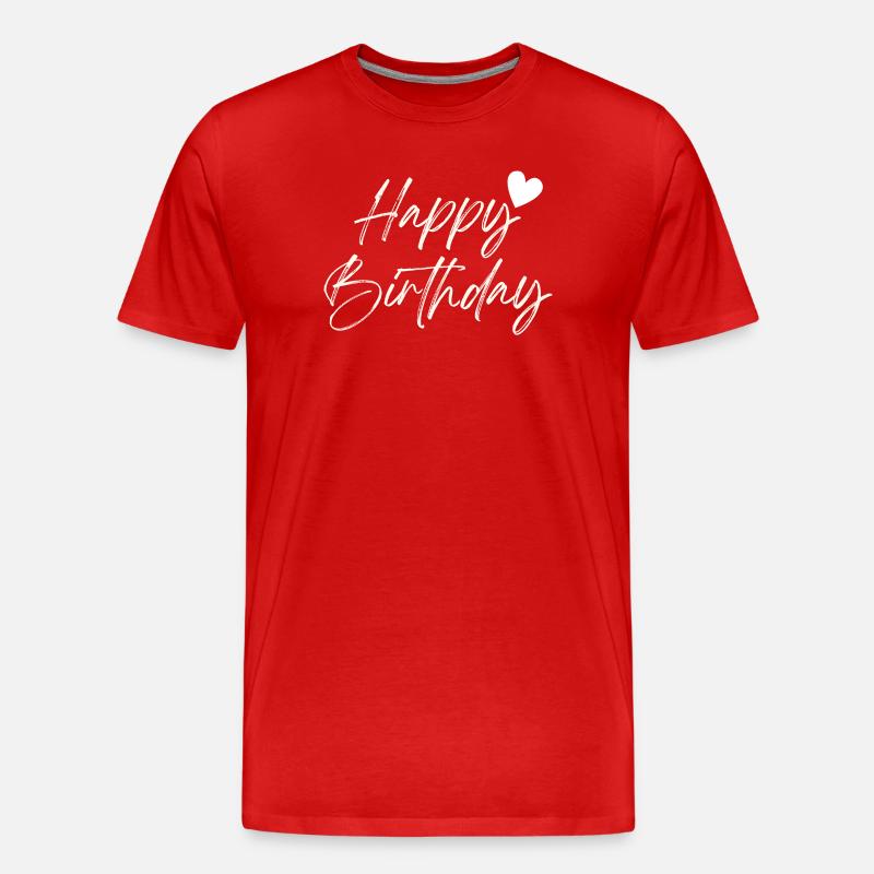 Happy Birthday - Männer Premium Bio T-Shirt - Rot