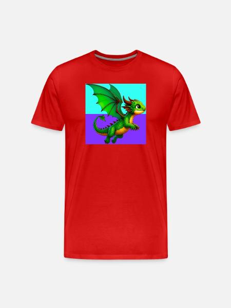 dragon - T-shirt bio Premium Homme - rouge