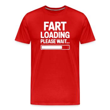 Chargement des pets, veuillez patienter... - T-shirt bio Premium Homme - rouge - Devant - Damien (186cm)