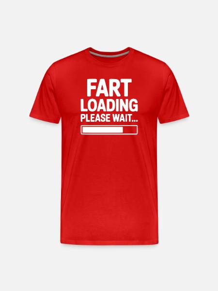 Fart Loading Please Wait... - Men's Premium Organic T-Shirt - red
