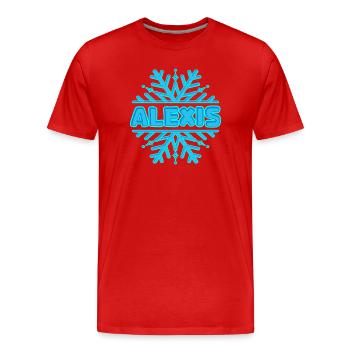 Geschenk für Alexis - Männer Premium Bio T-Shirt - Rot - Vorne - Damien (186cm)