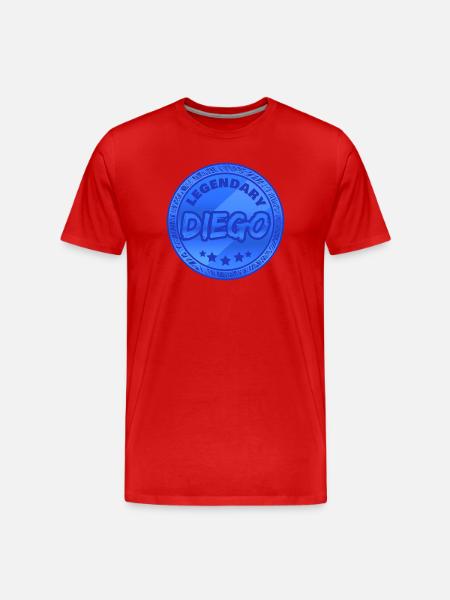 Diego als Geschenkidee - Männer Premium Bio T-Shirt - Rot