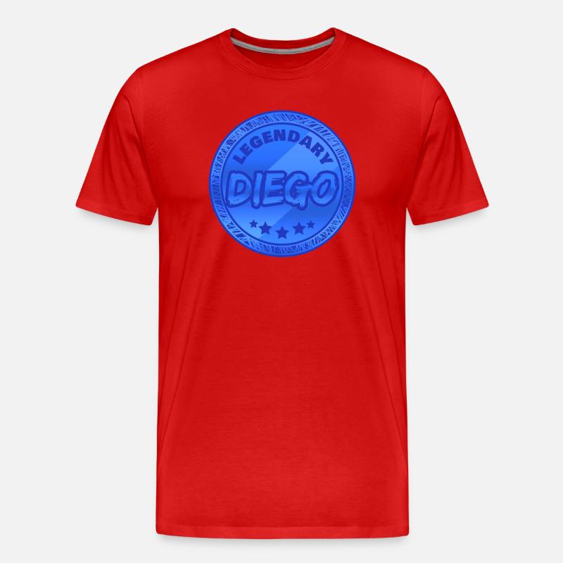 Diego als Geschenkidee - Männer Premium Bio T-Shirt - Rot