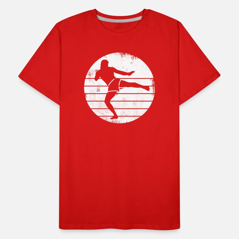 Kickboxer Zeichnung Männer Premium Bio T-Shirt