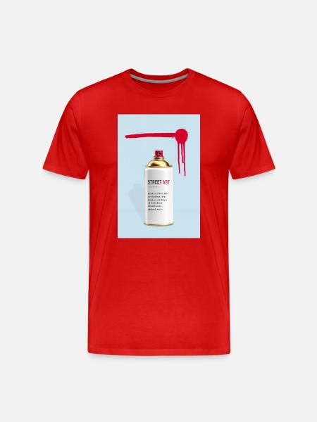 Street Art Definition Spray Can Design - Men's Premium Organic T-Shirt - red