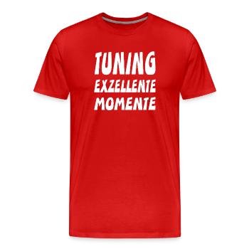 Tuning - Männer Premium Bio T-Shirt - Rot - Vorne - Damien (186cm)