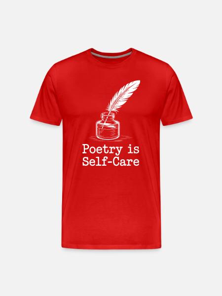 Poetry Is Self-Care - Men's Premium Organic T-Shirt - red