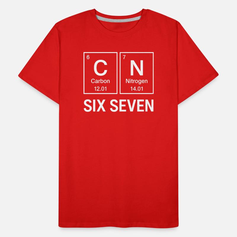 Six Seven 67 Éléments d’humour de mème Chimie T-shirt bio Premium Homme