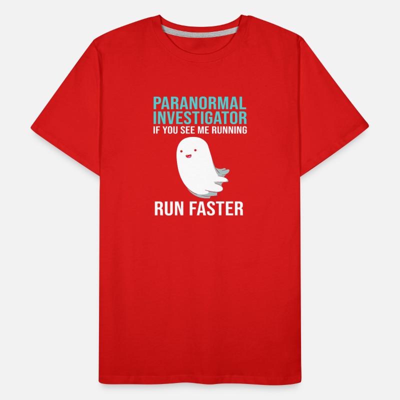 Paranormal Ghost Ghost Ghost Spooky Men's Premium Organic T-Shirt