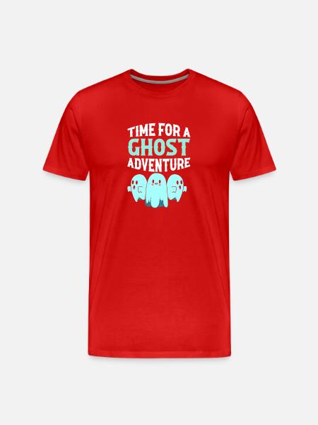 ghost witching hour ghosts paranormal - Men's Premium Organic T-Shirt - red