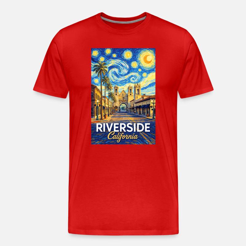 Riverside, Kalifornien - Männer Premium Bio T-Shirt - Rot
