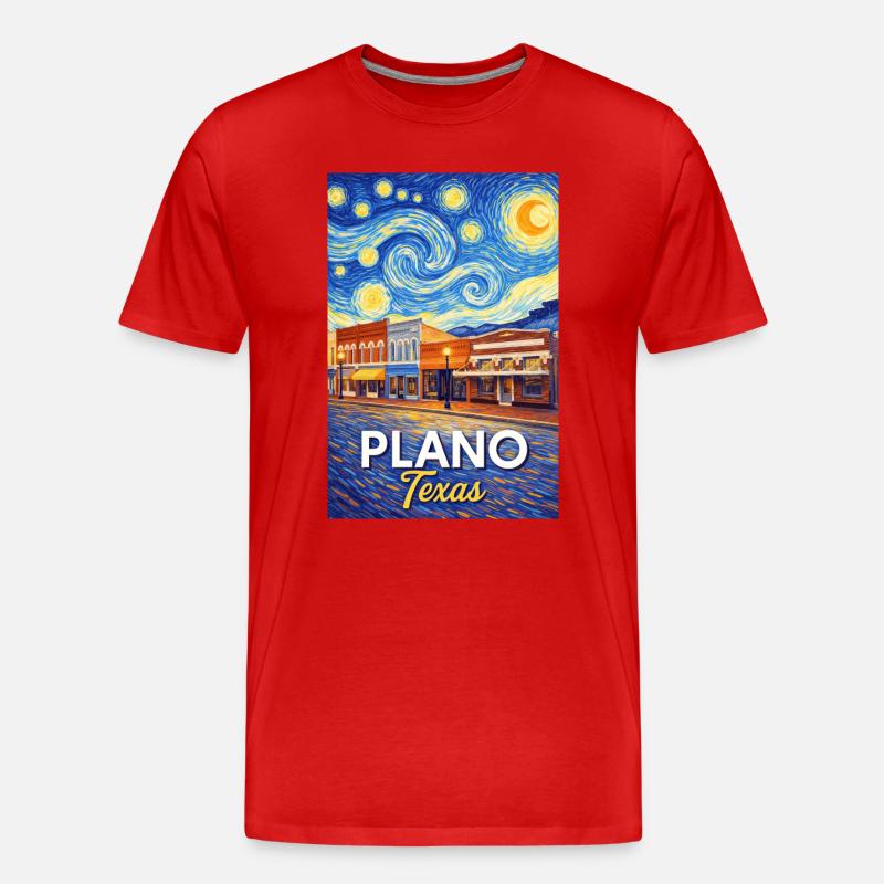 Plano, Texas - Männer Premium Bio T-Shirt - Rot
