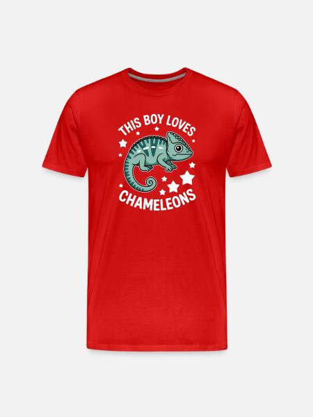 Chameleon Sayings Funny Chameleons Gift - Men's Premium Organic T-Shirt - red