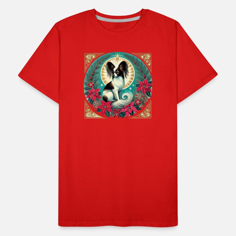 Papillon Halo Weihnachtskreis Männer Premium Bio T-Shirt